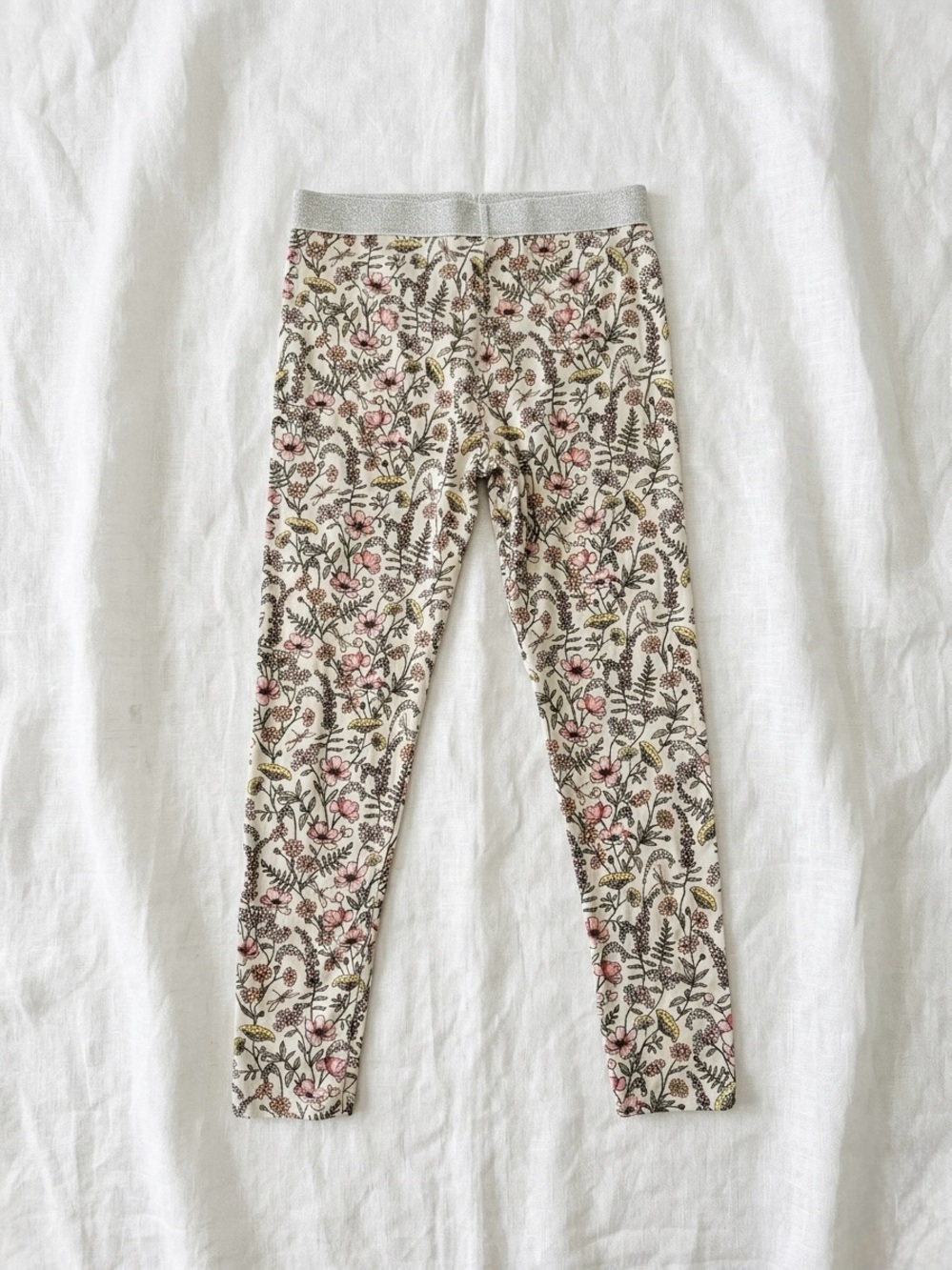 Vince Camuto Girls' Leggings in Cream and Hot Pink size 10 - Picture 2 of 7